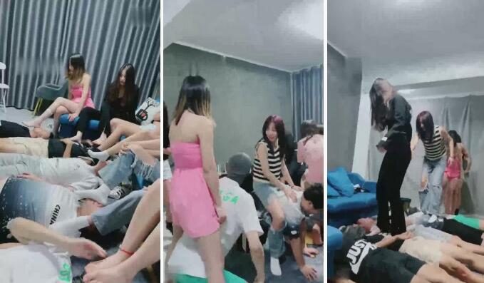 &quot;Tingting|College dormitory female S group trample