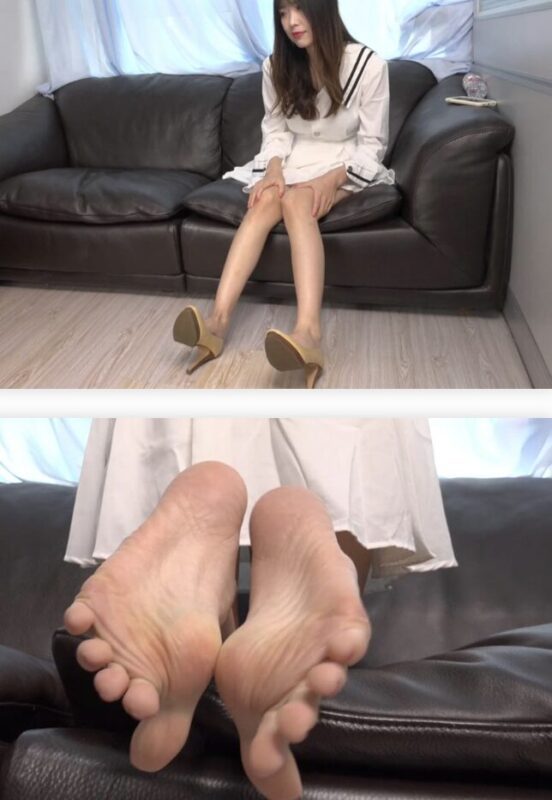 A&amp;F beautiful feet photo video download 010 | Wang Jia white dress high heels bare feet