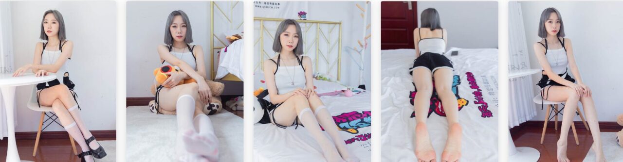 Wulian Media stockings and beautiful feet photo set video download | Xiao Ai white stockings - Yun Yan Cheng Yu (with video)