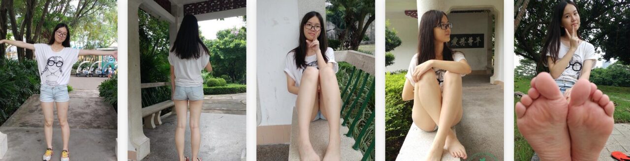 Zhongshan foot model photography | Huahua Park barefoot flip-flops (with video)