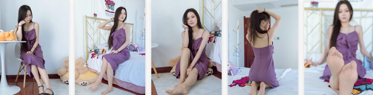 Fetish Media | Kangkang&#39;s flesh-colored silk feet: Melancholy Violet (with video)